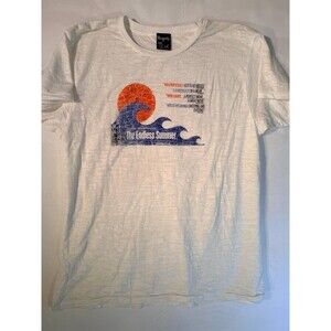 Vintage 1985 SINGLE STITCH The Endless Summer Women's White T Surf Surfer Sz L